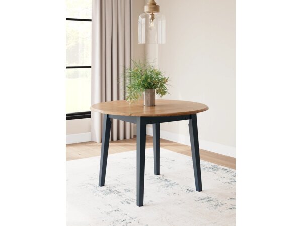 Glenhaven Farmhouse Dining Drop Leaf Round Table - Image 3