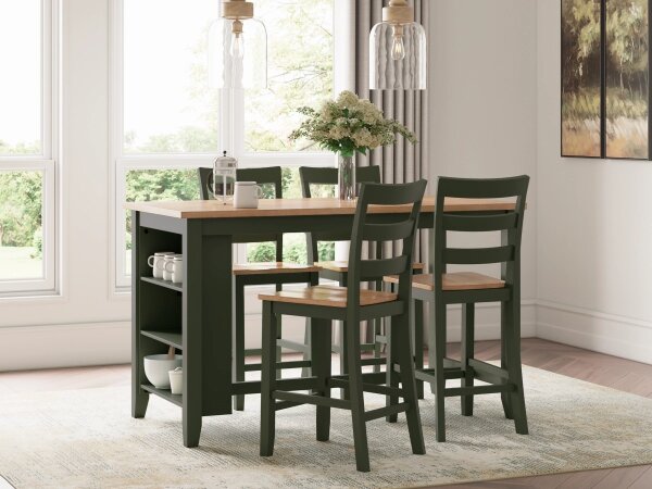Glenhaven Farmhouse Counter Height Dining Table with Built-in Storage - Image 10