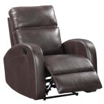 Devin Contemporary Manual Recliner - Brown - Image 5