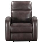 Devin Contemporary Manual Recliner - Brown - Image 4