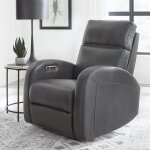 Devin Contemporary Powered Recliner - Gray - Image 2