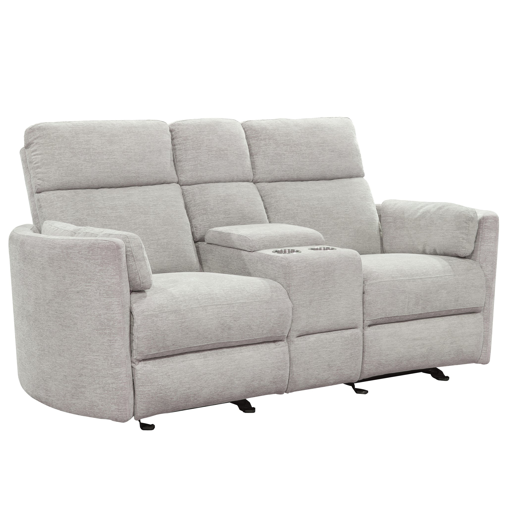 Radius Contemporary Power Glider Console Loveseat