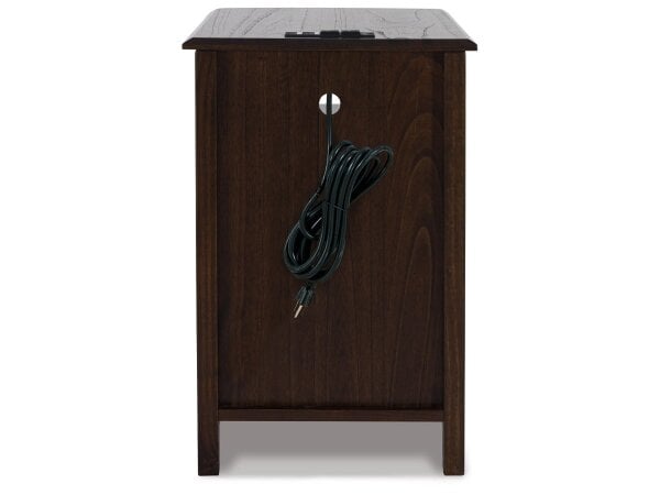 Devon Chairside End Table | Dark Brown - Image 5