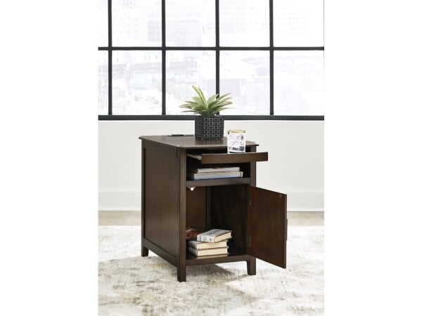 Devon Chairside End Table | Dark Brown - Image 7