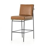 Crete Modern Leather Barstool