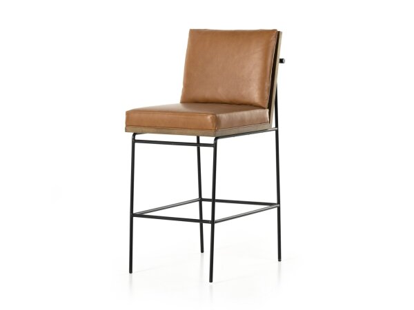 Crete Modern Leather Barstool