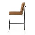 Crete Modern Leather Barstool - Image 4