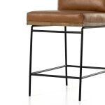 Crete Modern Leather Counter Stool - Image 12