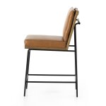 Crete Modern Leather Counter Stool - Image 4