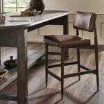Antwan Counter Height Leather Dining Stool - Image 4