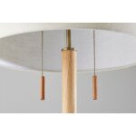 Maddie Natural Table Lamp with Brass Accents - Image 3