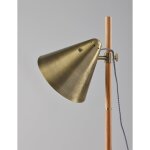 Bryn Retro Floor Lamp with Brass Finish and Accents - Image 6