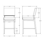 Matilda Modern Faux Leather Counter Stool - Image 2