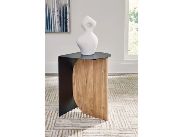 Contemporary Mixed-Material Accent Table - Image 2