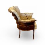 Navajo Rawhide Leather Accent Armchair - Image 3