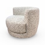Contemporary Patterned Swivel Barrel Accent Chair - Image 2