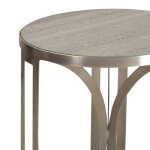 Shekler Transitional Marble Accent Table - Image 2