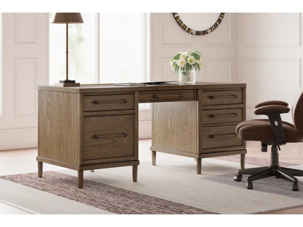 Roan Transitional 68" 6-Drawer Home Office Desk - Image 2