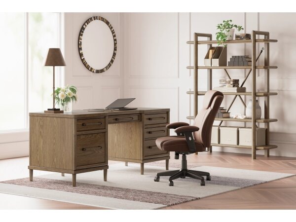 Roan Transitional 68" 6-Drawer Home Office Desk - Image 11