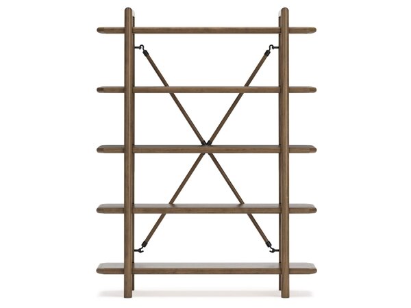 Roan Modern 5-Shelf Open Bookcase - Image 4