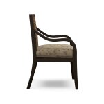Newham Transitional Upholstered Accent Chair with Rattan Back - Image 3