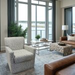 Pia Contemporary Swivel Accent Chair - Light Gray - Image 4