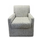 Pia Contemporary Swivel Accent Chair - Light Gray - Image 2