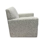 Pia Contemporary Swivel Accent Chair - Light Gray - Image 3