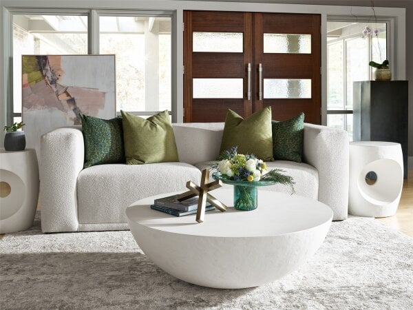 Nomad Contemporary Round Textured Cocktail Table - Image 3
