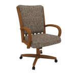Baylor Casual Swivel Tilt Upholstered Chair in Chestnut Finish