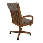 Baylor Casual Swivel Tilt Upholstered Chair in Chestnut Finish - Image 4