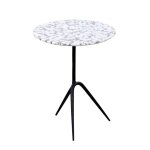 Spere Contemporary Marble Top Accent Table