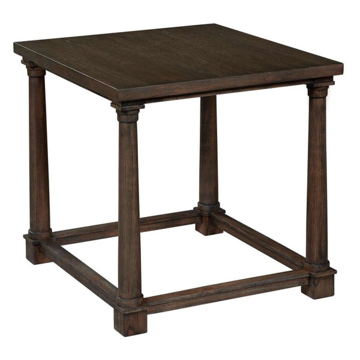 Traditional Square End Table with Tapered Post Legs – Montgomery’s ...