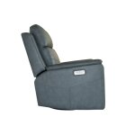 Valen Power Swivel Gliding Recliner with Power Headrest - Grey - Image 2