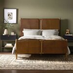 Salado Modern Leather Upholstered Bed - King - Image 4