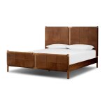 Salado Modern Leather Upholstered Bed - King