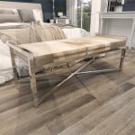 Glam Beige Stainless Steel Bench - Image 2