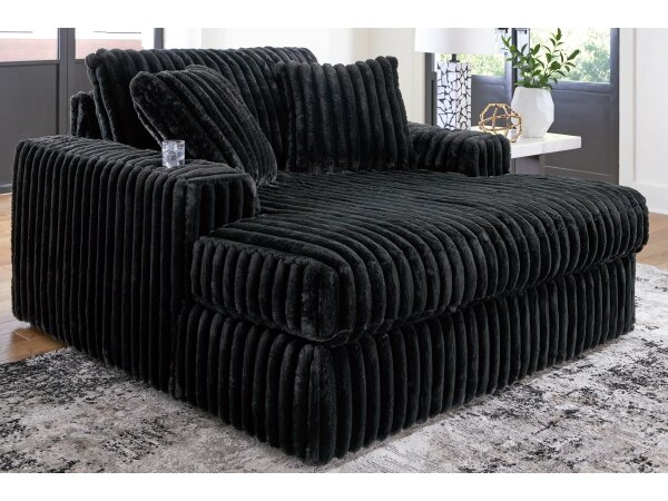 Midnight Oversized Corduroy Chaise - Image 2