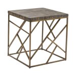Wyndra Geometric Square End Table
