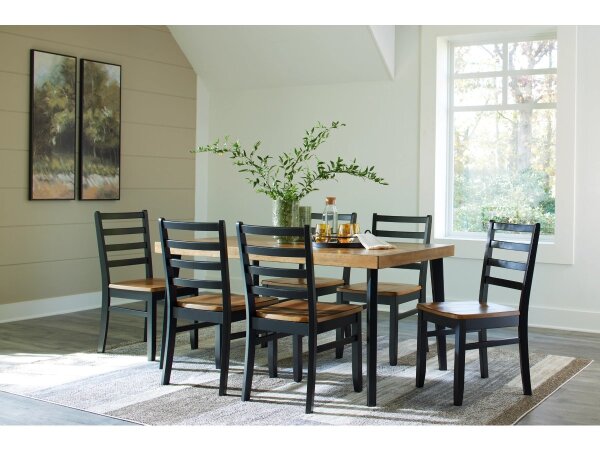 Blondon Modern Rustic 7-Piece Dining Set - Image 2