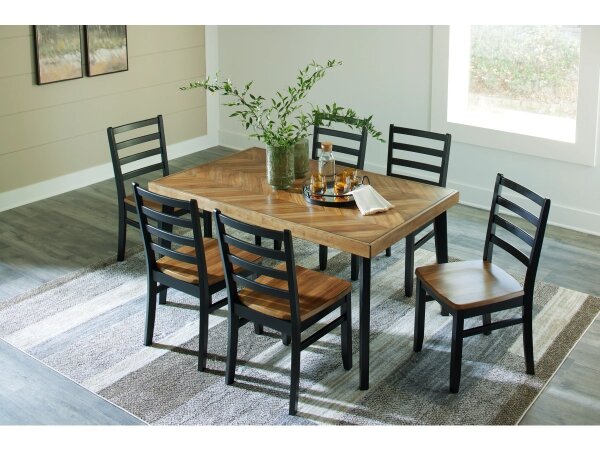 Blondon Modern Rustic 7-Piece Dining Set - Image 11