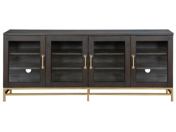 Linden 70" Four-Door Console with Glass Front Doors - Image 2