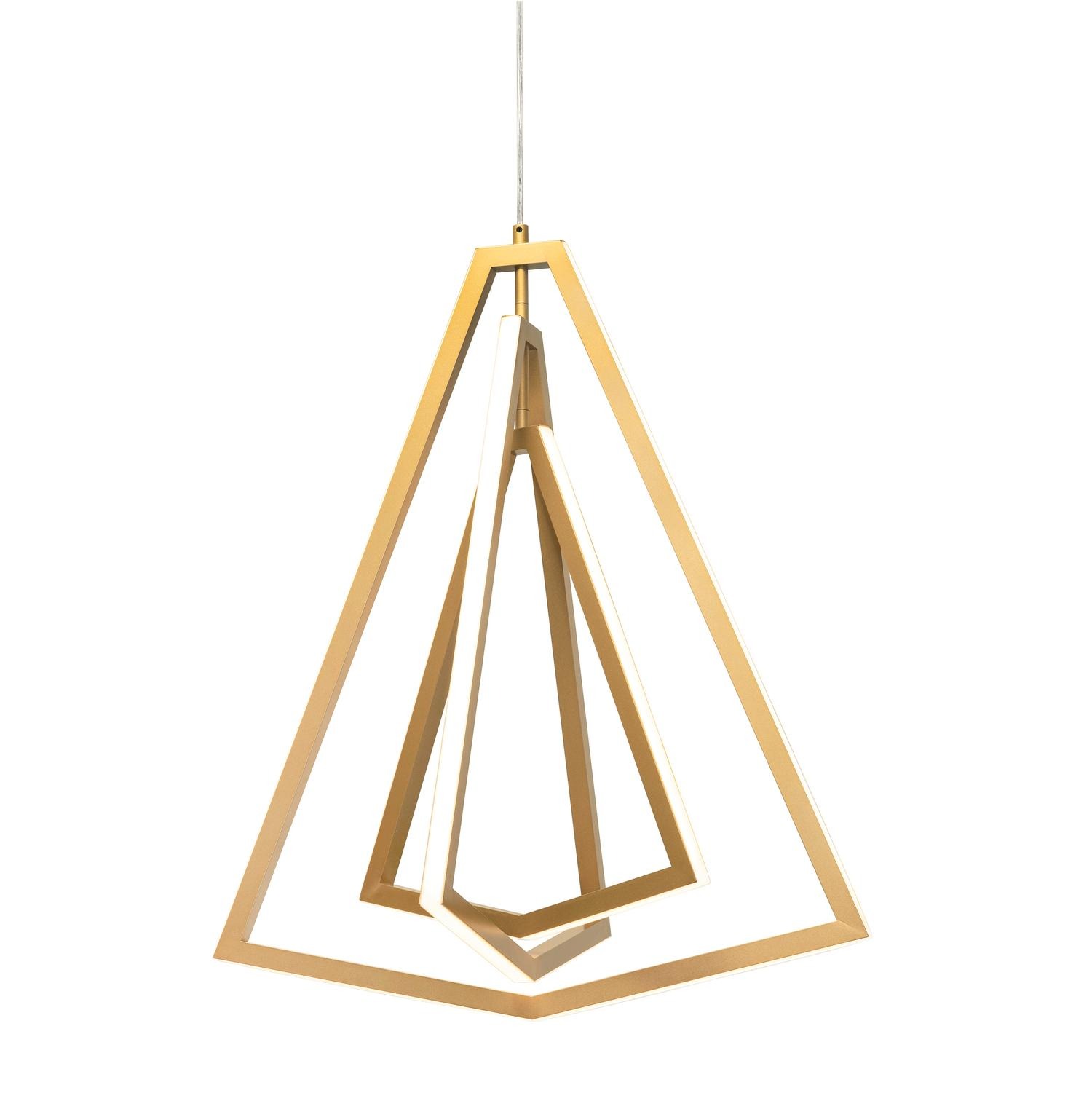 GNAP27L30D1GD_SILO Gianna 24” LED Pendant - Gold - Image 1