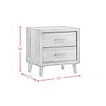 Melrioux Mid-Century Modern 2-Drawer Nightstand - Image 7