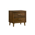 Melrioux Mid-Century Modern 2-Drawer Nightstand