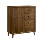 Melrioux Mid-Century Modern 4-Drawer Gentlemen's Chest