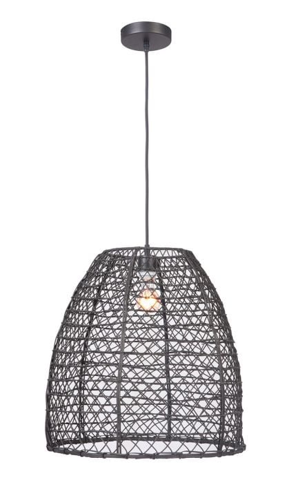 P920MBK1 1-Light Woven Pendant Light - Image 1