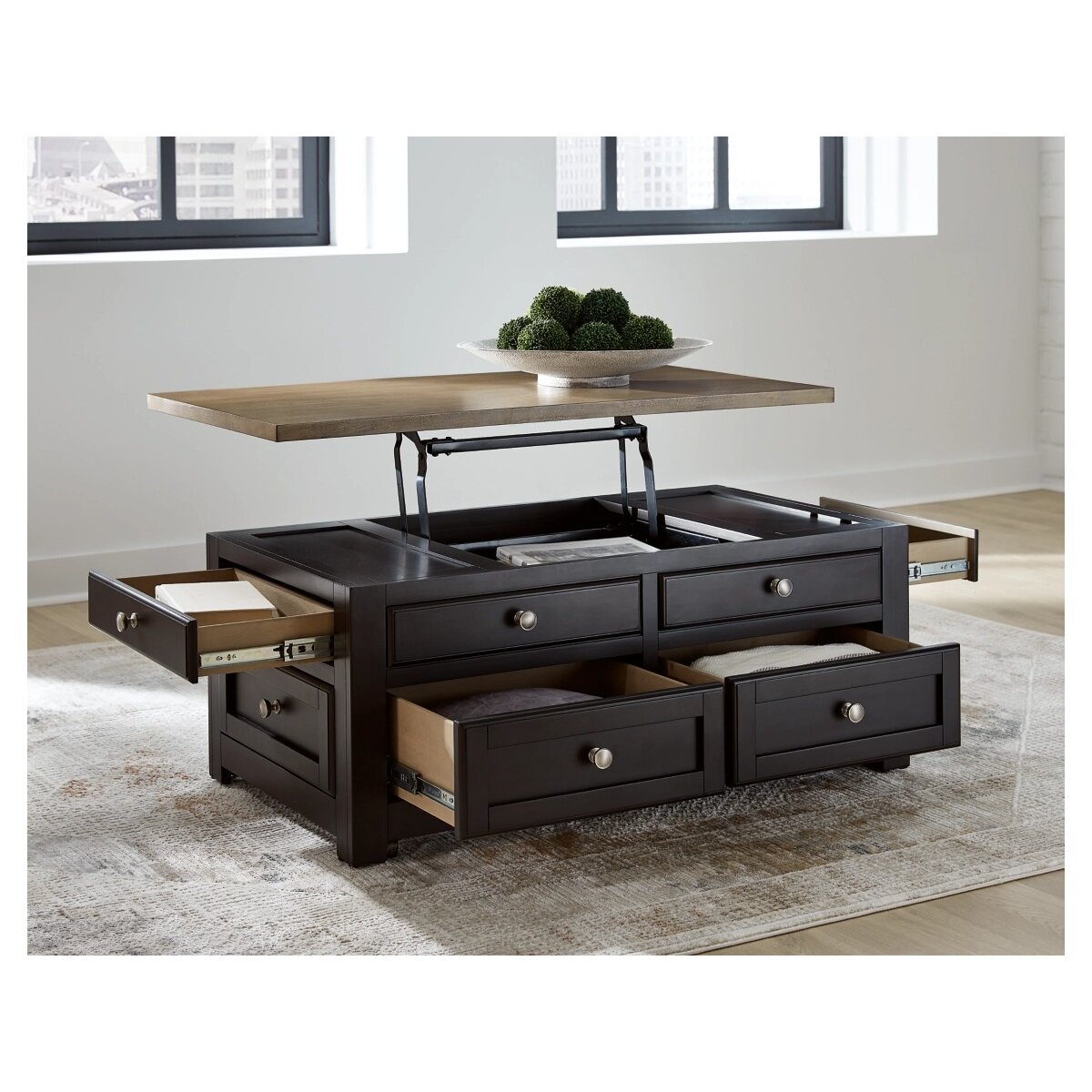 Drazmine Lift-Top 4-Drawer Coffee Table – Montgomery's - Local