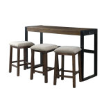 Cyrus Occasional Bar Table with Upholstered Stools