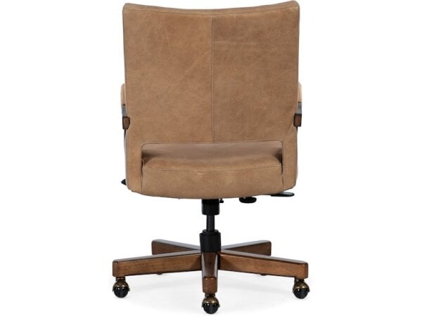 Traditional Leather Home Office Executive Swivel Tilt Chair - Image 3